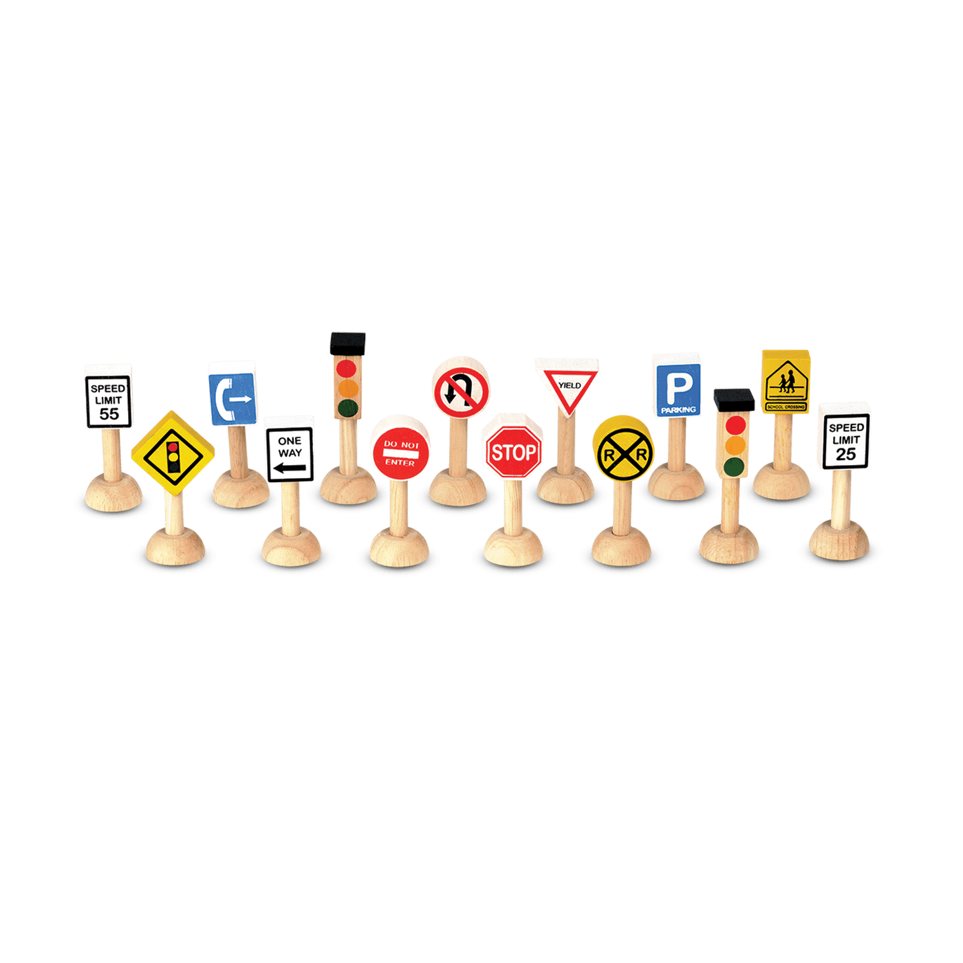 6010_PlanToys_SET_OF_TRAFFIC_SIGNS_and_LIGHTS_(USA)_Pretend_Play_Imagination_Social_Language_and_Communications_Fine_Motor_3yrs_Wooden_toys_Education